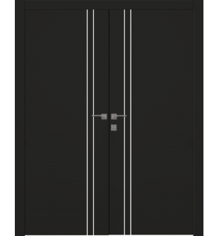 Optima 2V Black Matte Double pocket doors