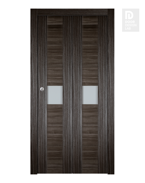 Edna Vetro Gray Oak Bi-folding doors