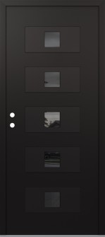 Diamond D8 36" x 80" black/black mirrored Glass Panel black RHI