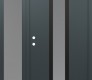 Modern Steel Front Door DIAMOND A11 50" X 80" ANTHRACITE/ANTHRACITE FROSTED GLASS PANEL BLACK RHI WITH SIDELITE FROSTED GLASS