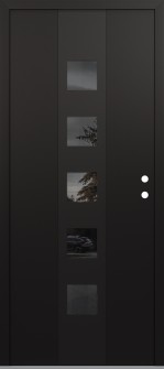 DIAMOND A13 36" X 80" BLACK/BLACK MIRRORED GLASS PANEL BLACK LHI