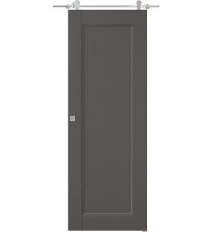 Oxford Uno 07 Gray Matte Barn doors