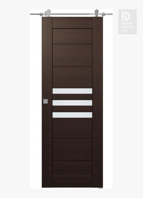 Dome Vetro Veralinga Oak Modern Interior Barn Door by Belldinni