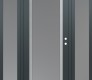 Modern Steel Front Door Diamond C1 64" x 80" anthracite/anthracite frosted Glass Panel stainless steel LHI with 2 Sidelites frosted Glass