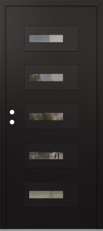 Diamond D6 36" x 80" black/black clear Glass Panel black RHI