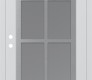 Modern Steel Front Door Diamond C16 36" x 80" white/white frosted Glass Panel stainless steel RHI