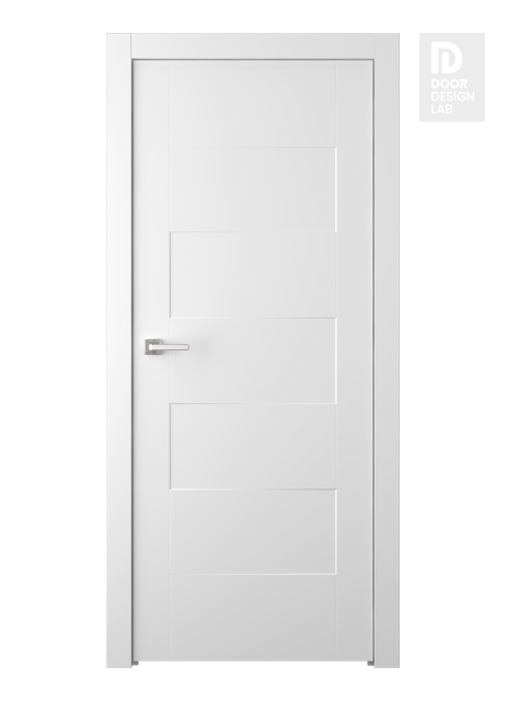 5 Panel Modern Shaker Snow White Modern Interior Door by Belldinni