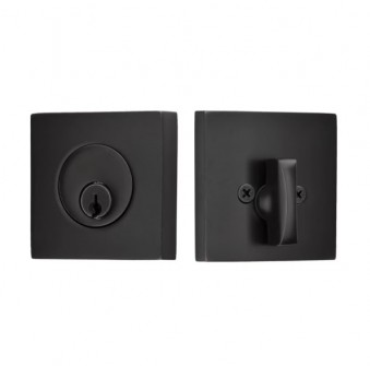 EMTEK SQUARE DEADBOLT SINGLE CYLINDER 8469 FLAT BLACK US 19