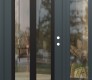 Modern Steel Front Door Diamond C14 50" x 80" anthracite/anthracite clear Glass Panel black LHI with Sidelite clear Glass