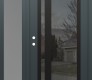 Modern Steel Front Door Diamond C15 50" x 80" anthracite/anthracite mirrored Glass Panel black RHI with Sidelite frosted Glass