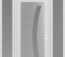 Modern Steel Front Door Diamond C4 68" x 96" white/white frosted Glass Panel stainless steel LHI with 2 Sidelites and Transom frosted Glass