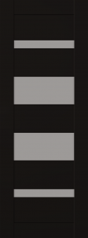 DOOR SLAB MIRELLA VETRO BLACK MATTE 24" X 96" X 1 3/4" FROSTED GLASS