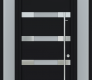 MODERN FRONT STEEL DOOR AURA BLACK/WHITE 61 1/16" X 95 11/16" RHI + SIDEITE LEFT/RIGHT + TRANSOM
