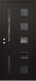 Diamond C3 36" x 80" black/black mirrored Glass Panel black RHI