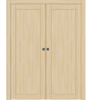 Shaker 1 Panel Loire Ash Double pocket doors