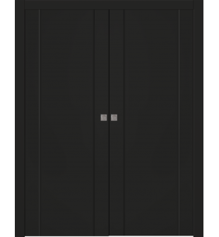 Avon 01 Black Matte Double pocket doors