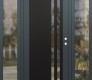 Modern Steel Front Door Diamond C6 60" x 80" anthracite/anthracite clear Glass Panel black LHI with 2 Sidelites clear Glass