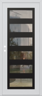 Diamond C9 36" x 80" white/white clear Glass Panel black RHI