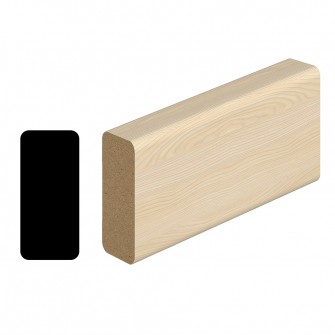 BASE MOLDING TYPE 1 X 1/2" LOIRE ASH 96"