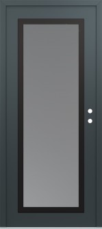 Diamond C1 36" x 80" anthracite/anthracite frosted Glass Panel black LHI