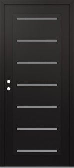 Diamond C11 36" x 80" black/white frosted Glass Panel black RHI