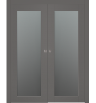 Avon 207 Vetro Gray Matte Double pocket doors