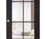 Avanti 8 Lite Clear Vetro Black Apricot Modern Interior Barn Door by Belldinni