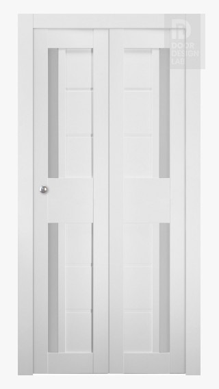 Modern interior door Esta Vetro Bianco Noble Bi-folding doors for $618. ...