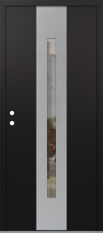 DIAMOND A2 36" X 80" BLACK/BLACK CLEAR GLASS PANEL STAINLESS STEEL RHI