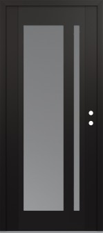 Diamond C15 36" x 80" black/white frosted Glass Panel black LHI