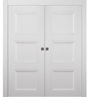 Oxford Duo 07 2Rn Snow White Double pocket doors