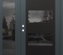 Modern Steel Front Door Diamond C2 50" x 80" anthracite/anthracite mirrored Glass Panel black RHI with Sidelite mirrored Glass