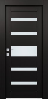 DOOR SLAB AVON 07-05 VETRO BLACK MATTE 36" X 84" X 1 3/4"