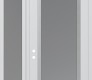 Modern Steel Front Door Diamond C1 52" x 96" white/white frosted Glass Panel stainless steel RHI with Sidelite and Transom frosted Glass