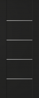 DOOR SLAB AVON 01 4H BLACK MATTE 30" X 84" X 1 3/4"