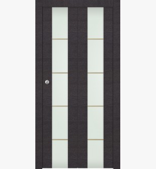 Avanti 202 4H Gold Strips Vetro Black Apricot Bi-folding doors