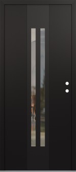 DIAMOND A8 36" X 80" BLACK/BLACK CLEAR GLASS PANEL BLACK LHI