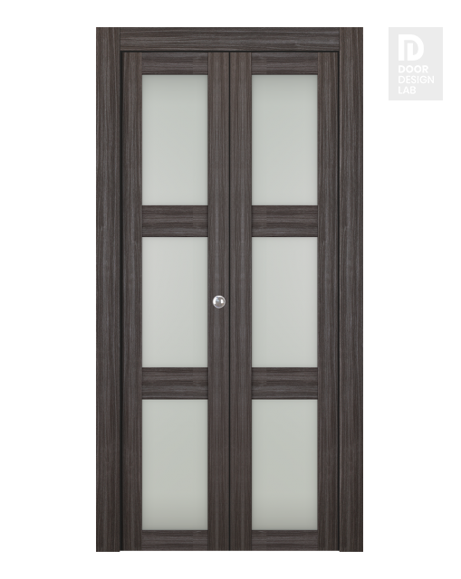 Palladio 3 Lite Vetro Gray Oak Bi-folding doors