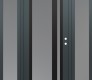 Modern Steel Front Door Diamond C15 60" x 80" anthracite/anthracite frosted Glass Panel black LHI with 2 Sidelites frosted Glass