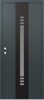 DIAMOND A5 36" X 80" ANTHRACITE/ANTHRACITE FROSTED GLASS PANEL BLACK RHI