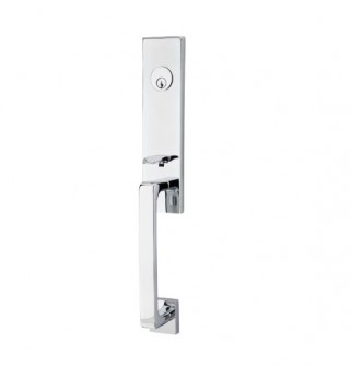 EMTEK DAVOS DOUBLE CYLINDER KEYD 4828 POLISHED CHROME US26