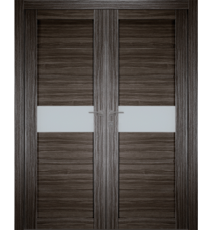 Edna Vetro Gray Oak Double doors