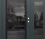 Modern Steel Front Door Diamond C1 48" x 80" anthracite/anthracite mirrored Glass Panel black LHI with Sidelite mirrored Glass