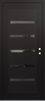 Diamond C7 36" x 80" black/black mirrored Glass Panel black LHI