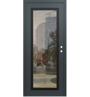 Diamond C1 36" x 80" anthracite/anthracite clear Glass Panel black LHI
