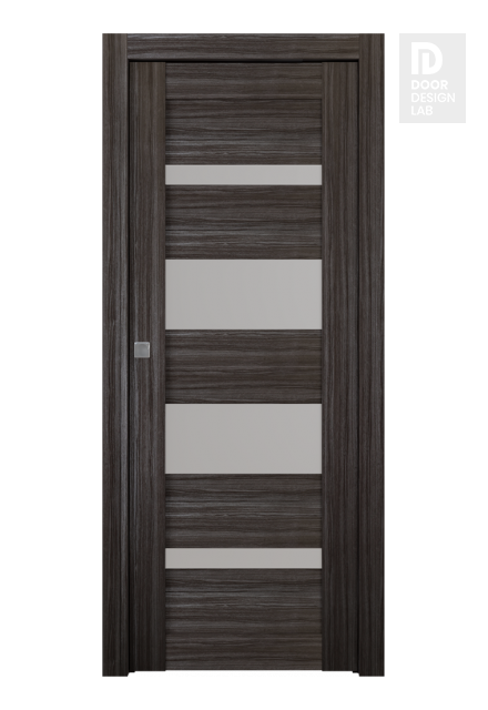 Mirella Vetro Gray Oak Pocket doors