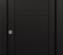Perla Vetro Black Matte Modern Interior Pocket Door by Belldinni