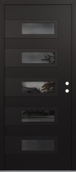 Diamond D3 36" x 80" black/black mirrored Glass Panel black LHI