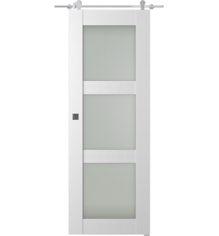 Palladio 3 Lite Vetro Bianco Noble Barn doors