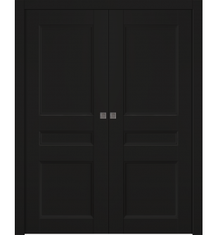 Oxford Uno 07 2R Black Matte Double pocket doors